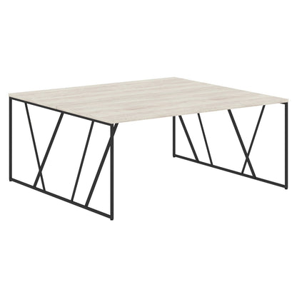 EXECUTIVE MODERN DESIGN CLUSTER OF 02 WORKSTATION WITH METAL LEGS, MADE IN E1 LAMINATE CHIPBOARD by Treejar | Souqify