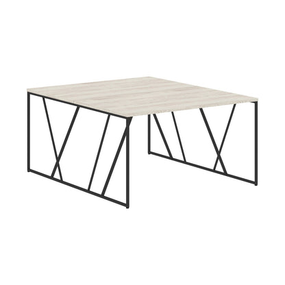 EXECUTIVE MODERN DESIGN CLUSTER OF 02 WORKSTATION WITH METAL LEGS, MADE IN E1 LAMINATE CHIPBOARD by Treejar | Souqify