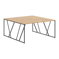 EXECUTIVE MODERN DESIGN CLUSTER OF 02 WORKSTATION WITH METAL LEGS, MADE IN E1 LAMINATE CHIPBOARD by Treejar | Souqify