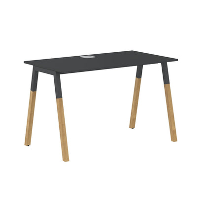 EXECUTIVE MODERN DESIGN RECTANGULAR SHAPE DESK, MADE IN E1 LAMINATE CHIPBOPARD, WITH SLANTED SHAPE METAL/WOODEN LEGS by Treejar | Souqify