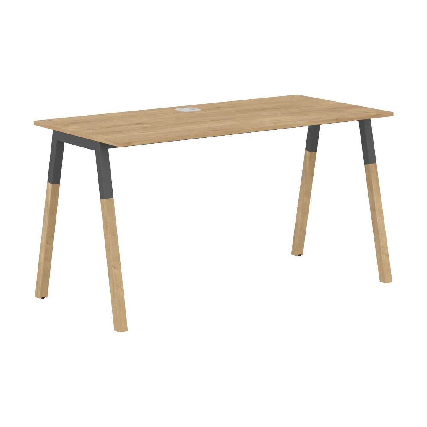 EXECUTIVE MODERN DESIGN RECTANGULAR SHAPE DESK, MADE IN E1 LAMINATE CHIPBOPARD, WITH SLANTED SHAPE METAL/WOODEN LEGS by Treejar | Souqify
