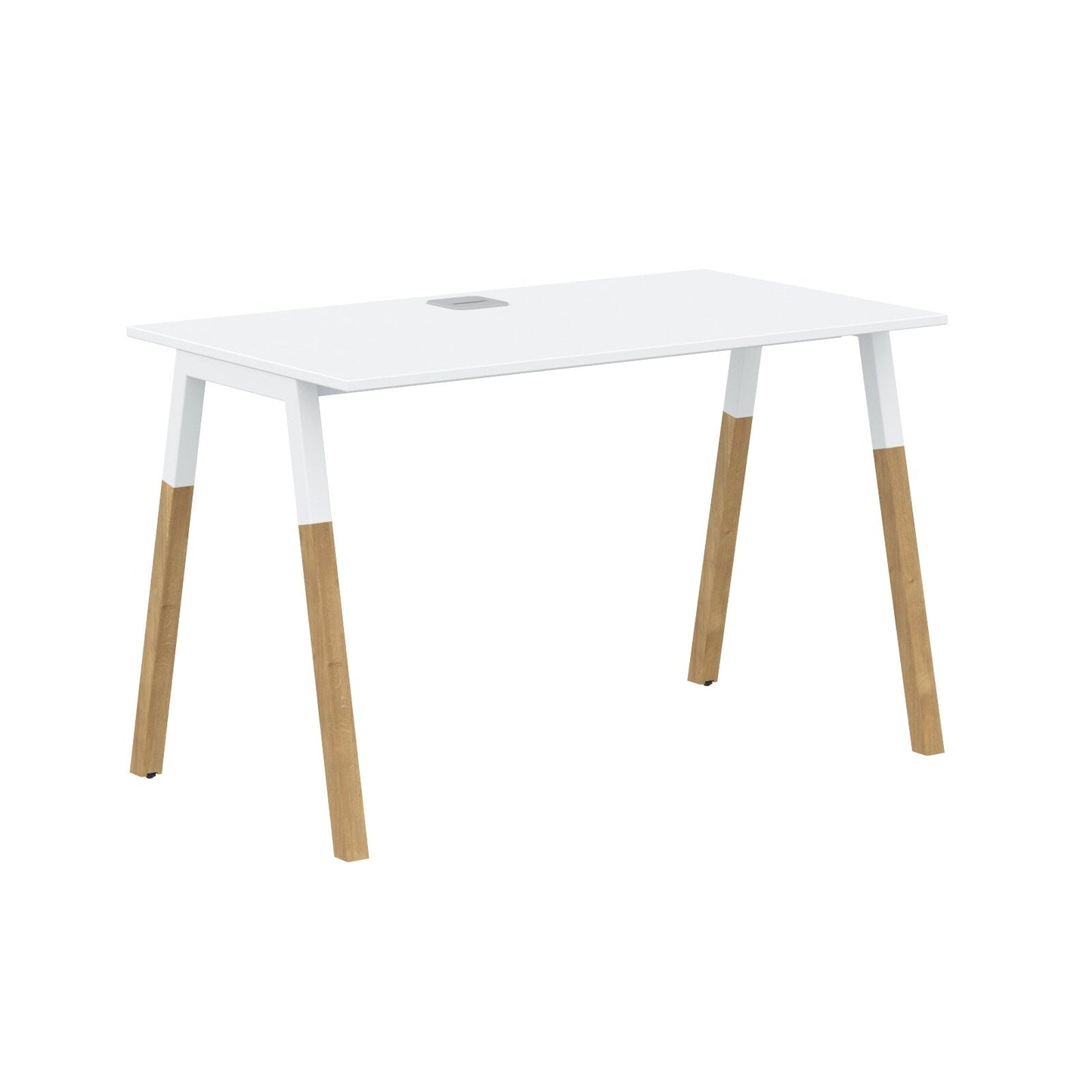 EXECUTIVE MODERN DESIGN RECTANGULAR SHAPE DESK, MADE IN E1 LAMINATE CHIPBOPARD, WITH SLANTED SHAPE METAL/WOODEN LEGS by Treejar | Souqify