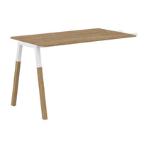 EXECUTIVE MODERN DESIGN RECTANGULAR SHAPE EXTENSION DESK, MADE IN E1 LAMINATE CHIPBOPARD, WITH ONE SIDE SLANTED SHAPE METAL/WOODEN LEGS by Treejar | Souqify