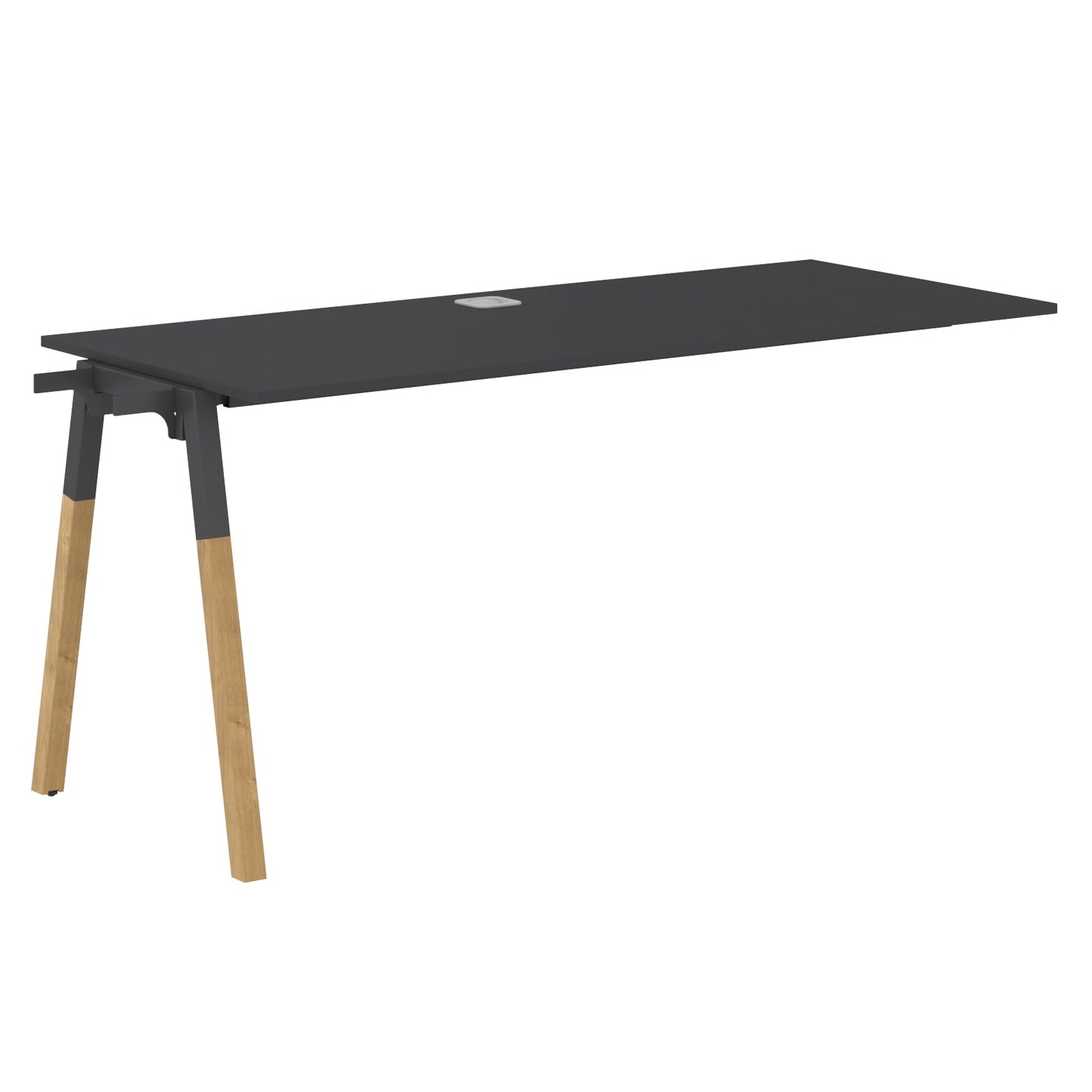 EXECUTIVE MODERN DESIGN RECTANGULAR SHAPE EXTENSION DESK, MADE IN E1 LAMINATE CHIPBOPARD, WITH ONE SIDE SLANTED SHAPE METAL/WOODEN LEGS by Treejar | Souqify