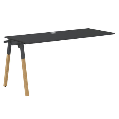 EXECUTIVE MODERN DESIGN RECTANGULAR SHAPE EXTENSION DESK, MADE IN E1 LAMINATE CHIPBOPARD, WITH ONE SIDE SLANTED SHAPE METAL/WOODEN LEGS by Treejar | Souqify
