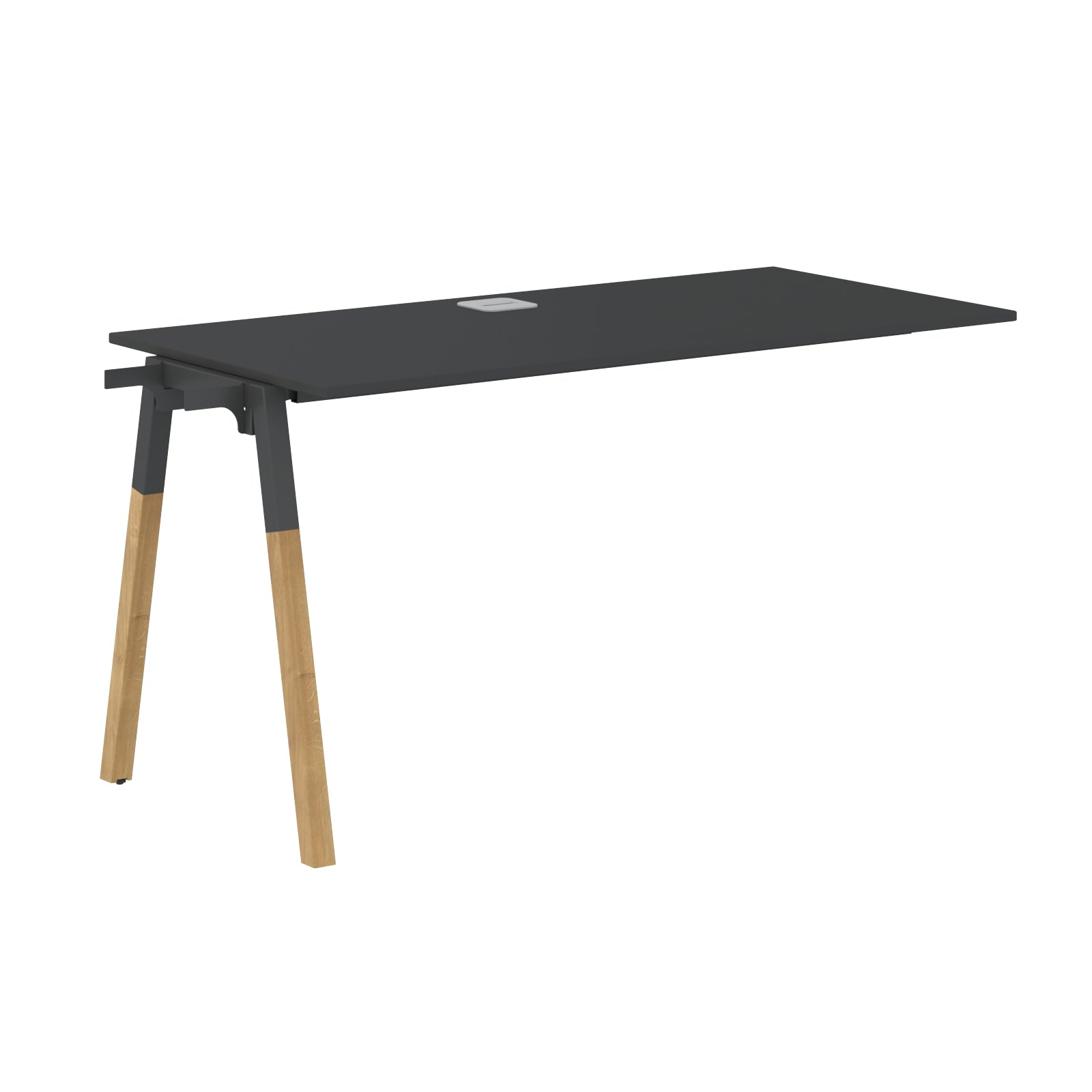 EXECUTIVE MODERN DESIGN RECTANGULAR SHAPE EXTENSION DESK, MADE IN E1 LAMINATE CHIPBOPARD, WITH ONE SIDE SLANTED SHAPE METAL/WOODEN LEGS by Treejar | Souqify
