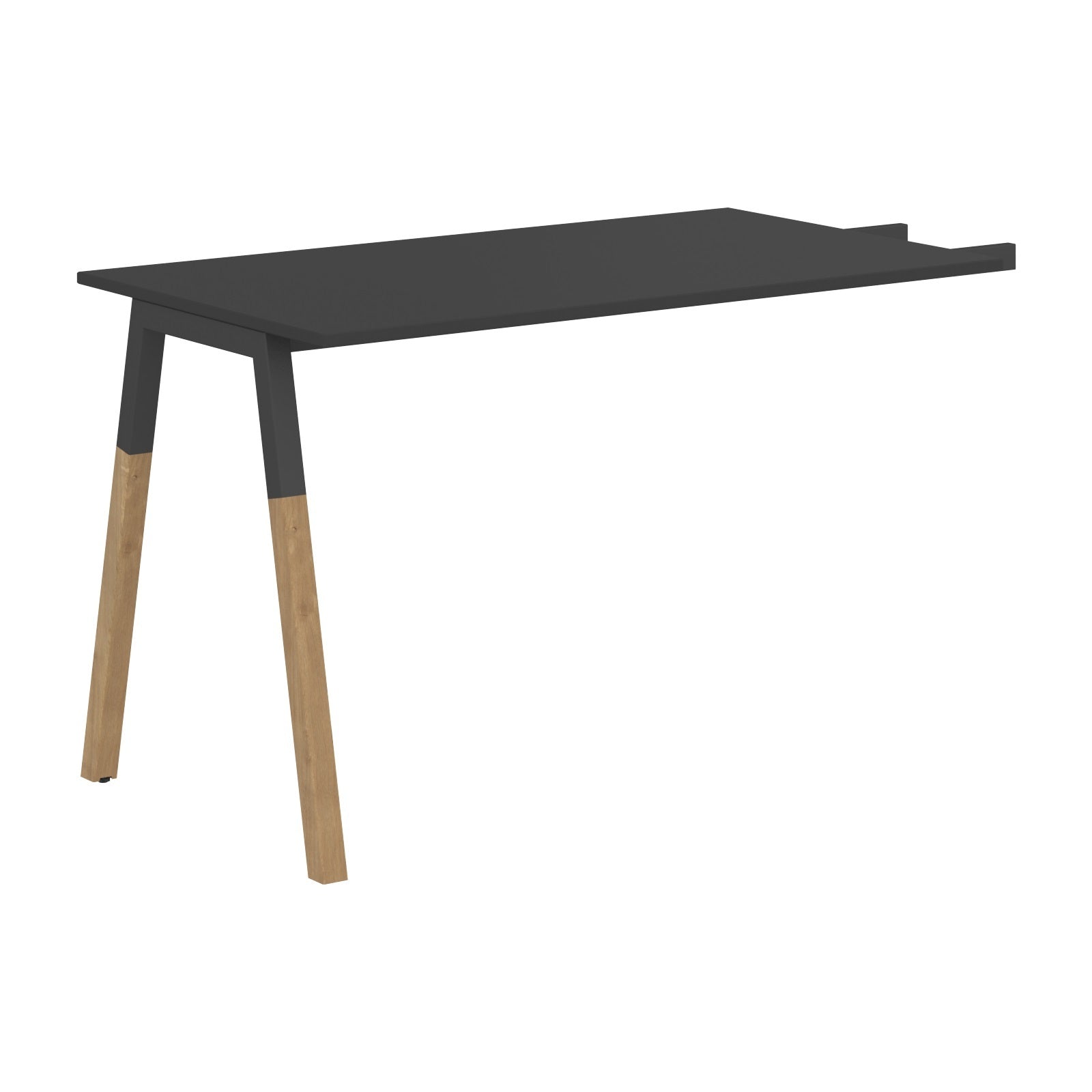 EXECUTIVE MODERN DESIGN RECTANGULAR SHAPE EXTENSION DESK, MADE IN E1 LAMINATE CHIPBOPARD, WITH ONE SIDE SLANTED SHAPE METAL/WOODEN LEGS by Treejar | Souqify