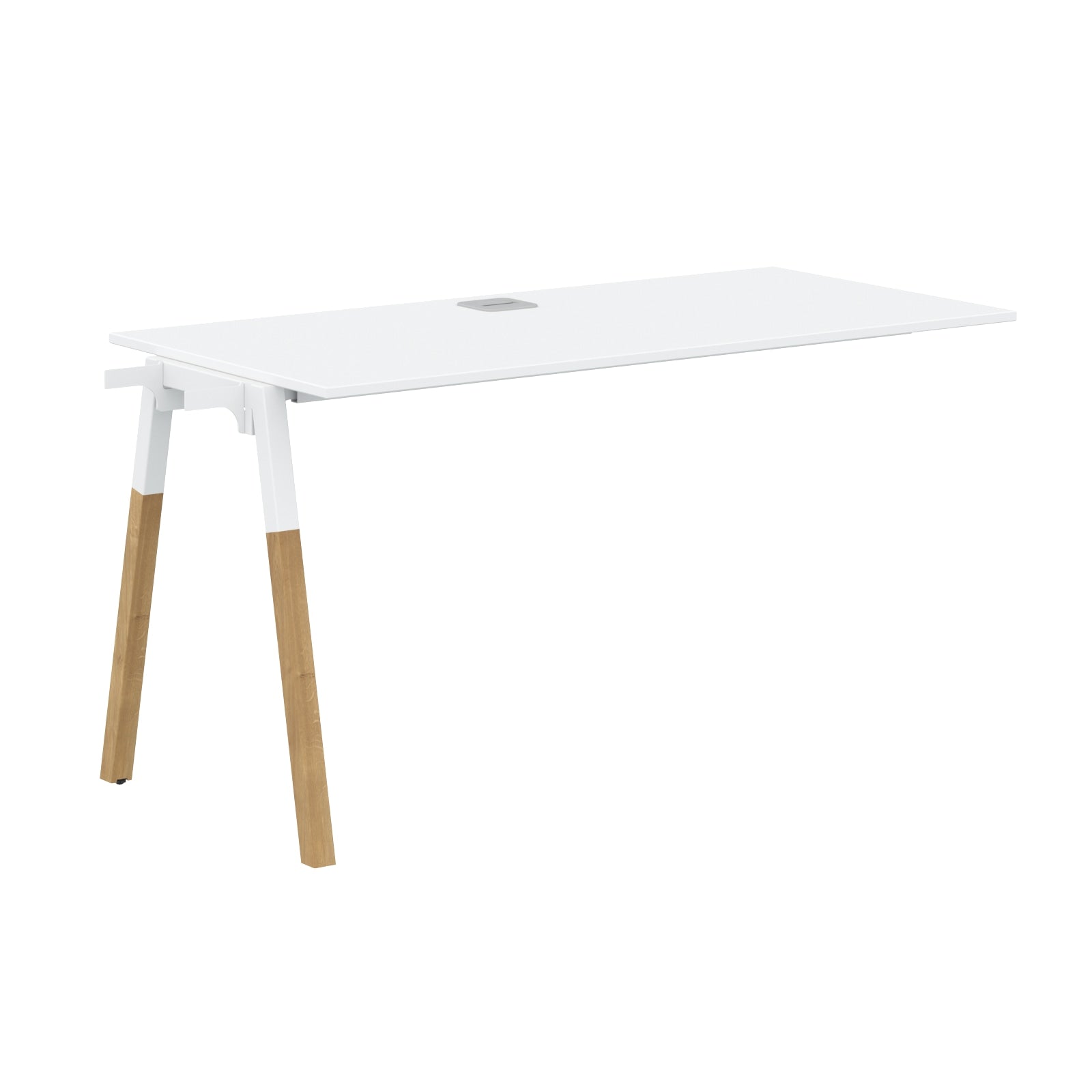 EXECUTIVE MODERN DESIGN RECTANGULAR SHAPE EXTENSION DESK, MADE IN E1 LAMINATE CHIPBOPARD, WITH ONE SIDE SLANTED SHAPE METAL/WOODEN LEGS by Treejar | Souqify