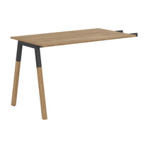 EXECUTIVE MODERN DESIGN RECTANGULAR SHAPE EXTENSION DESK, MADE IN E1 LAMINATE CHIPBOPARD, WITH ONE SIDE SLANTED SHAPE METAL/WOODEN LEGS by Treejar | Souqify