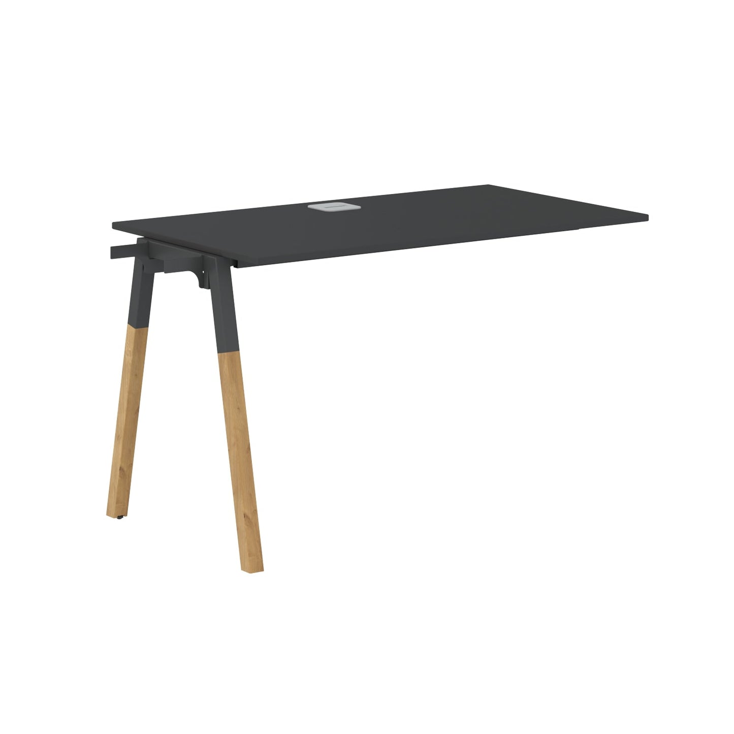 EXECUTIVE MODERN DESIGN RECTANGULAR SHAPE EXTENSION DESK, MADE IN E1 LAMINATE CHIPBOPARD, WITH ONE SIDE SLANTED SHAPE METAL/WOODEN LEGS by Treejar | Souqify
