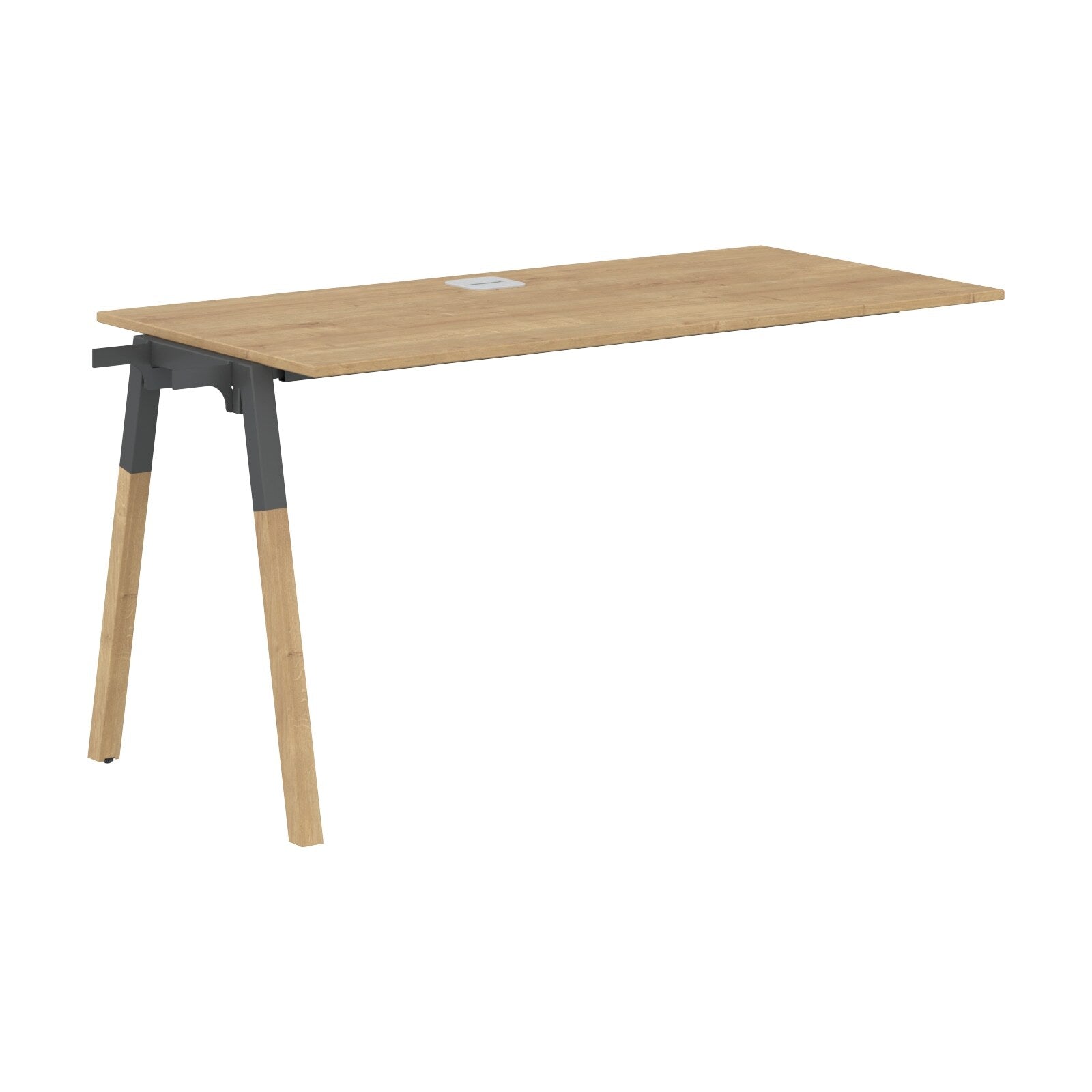 EXECUTIVE MODERN DESIGN RECTANGULAR SHAPE EXTENSION DESK, MADE IN E1 LAMINATE CHIPBOPARD, WITH ONE SIDE SLANTED SHAPE METAL/WOODEN LEGS by Treejar | Souqify