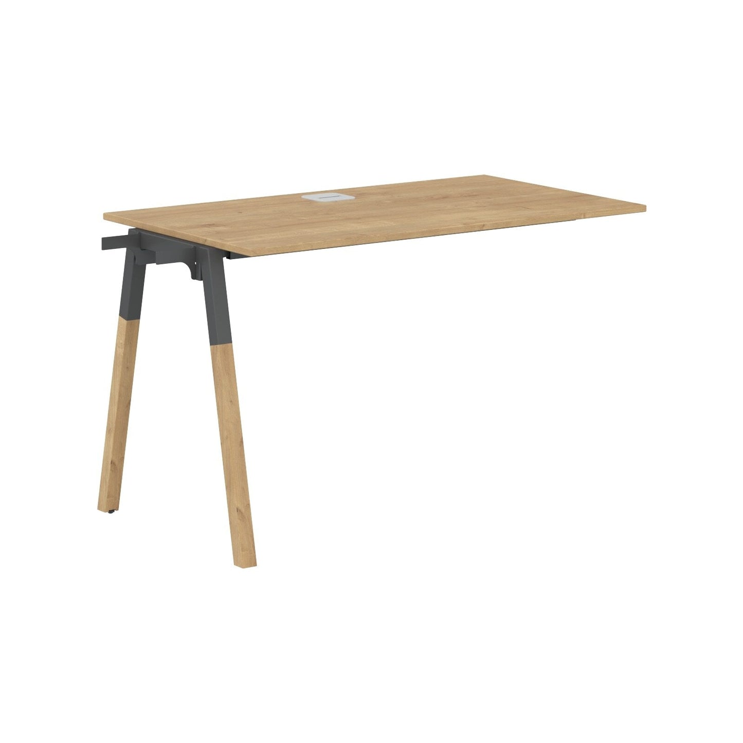 EXECUTIVE MODERN DESIGN RECTANGULAR SHAPE EXTENSION DESK, MADE IN E1 LAMINATE CHIPBOPARD, WITH ONE SIDE SLANTED SHAPE METAL/WOODEN LEGS by Treejar | Souqify