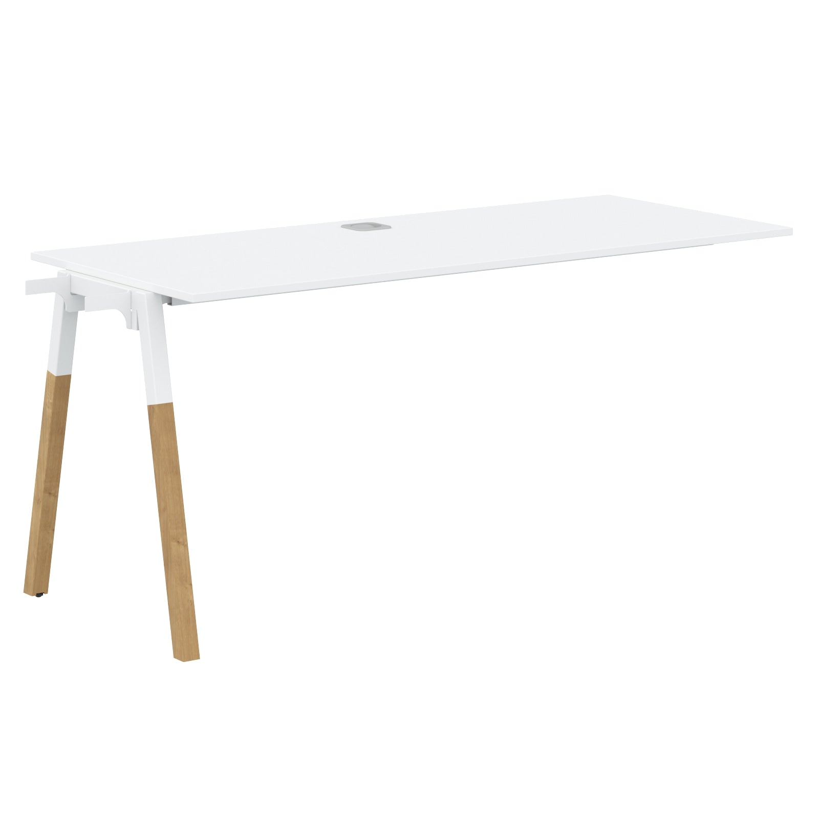 EXECUTIVE MODERN DESIGN RECTANGULAR SHAPE EXTENSION DESK, MADE IN E1 LAMINATE CHIPBOPARD, WITH ONE SIDE SLANTED SHAPE METAL/WOODEN LEGS by Treejar | Souqify