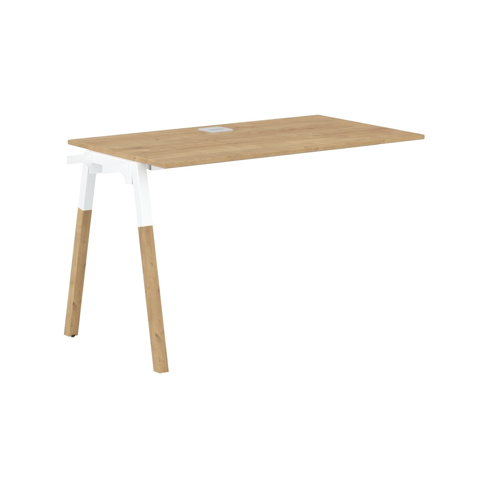 EXECUTIVE MODERN DESIGN RECTANGULAR SHAPE EXTENSION DESK, MADE IN E1 LAMINATE CHIPBOPARD, WITH ONE SIDE SLANTED SHAPE METAL/WOODEN LEGS by Treejar | Souqify