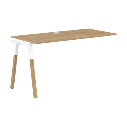 EXECUTIVE MODERN DESIGN RECTANGULAR SHAPE EXTENSION DESK, MADE IN E1 LAMINATE CHIPBOPARD, WITH ONE SIDE SLANTED SHAPE METAL/WOODEN LEGS by Treejar | Souqify
