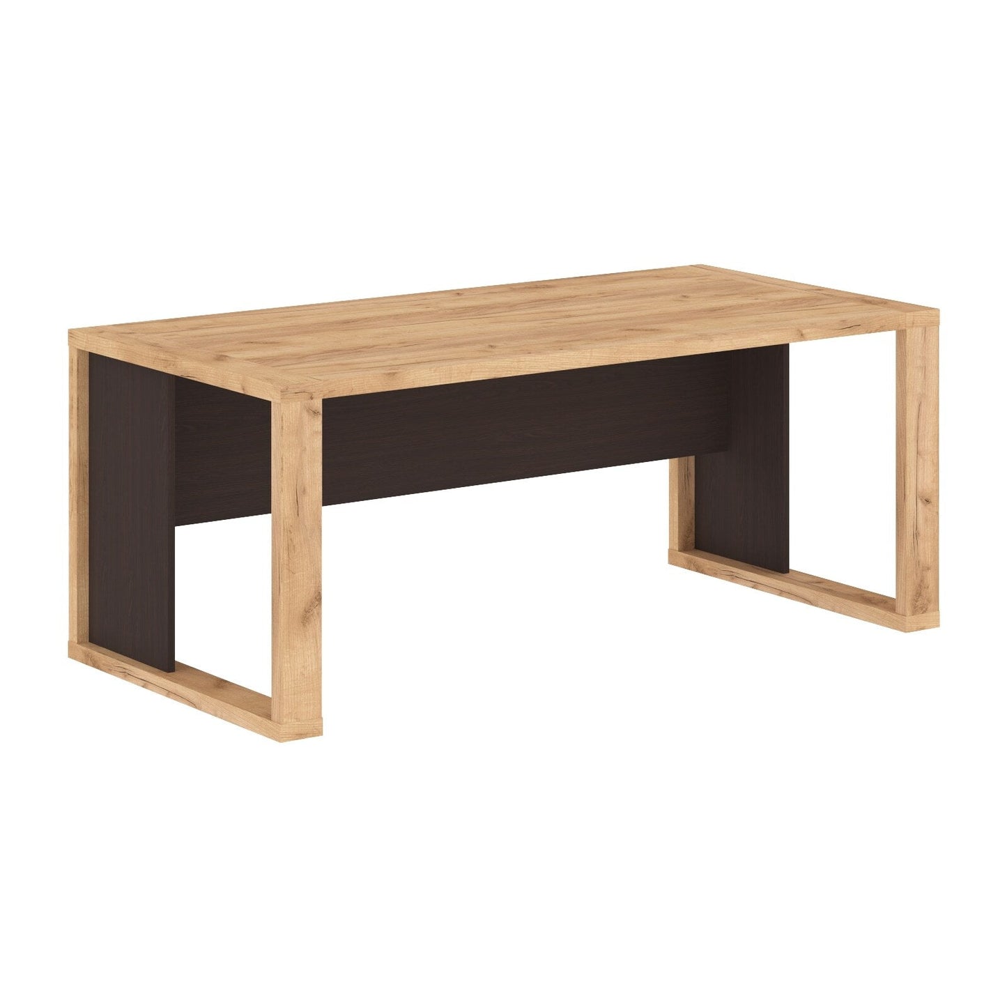 EXECUTIVE RECTANGULAR SHAPE DESK MADE IN 38MM TOP E1 LAMINATE CHIPBOARD, WITH MODESTY PANEL by Treejar | Souqify
