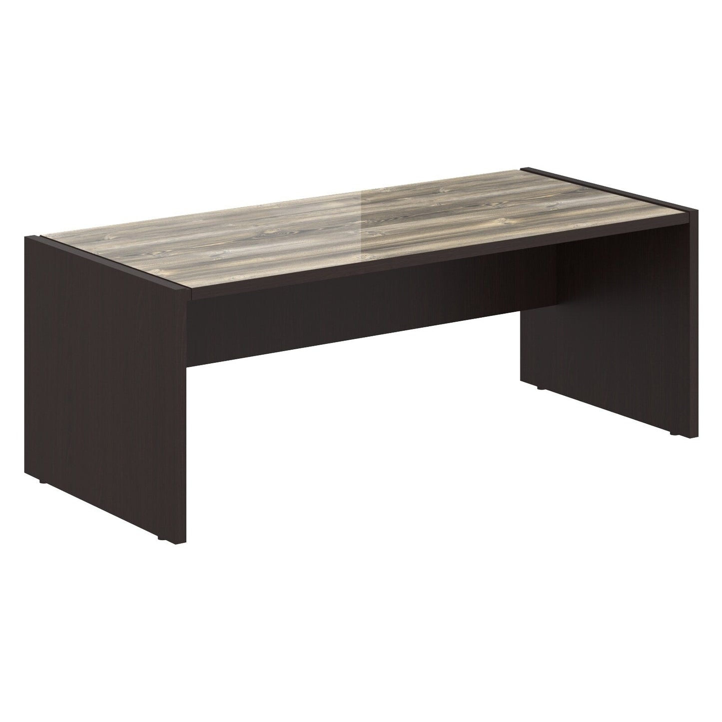 EXECUTIVE RECTANGULAR SHAPE DESK, MADE IN E1 LAMINATE CHIPBOARD, WITH WOODEN MODESTY PANEL AND LEGS by Treejar | Souqify