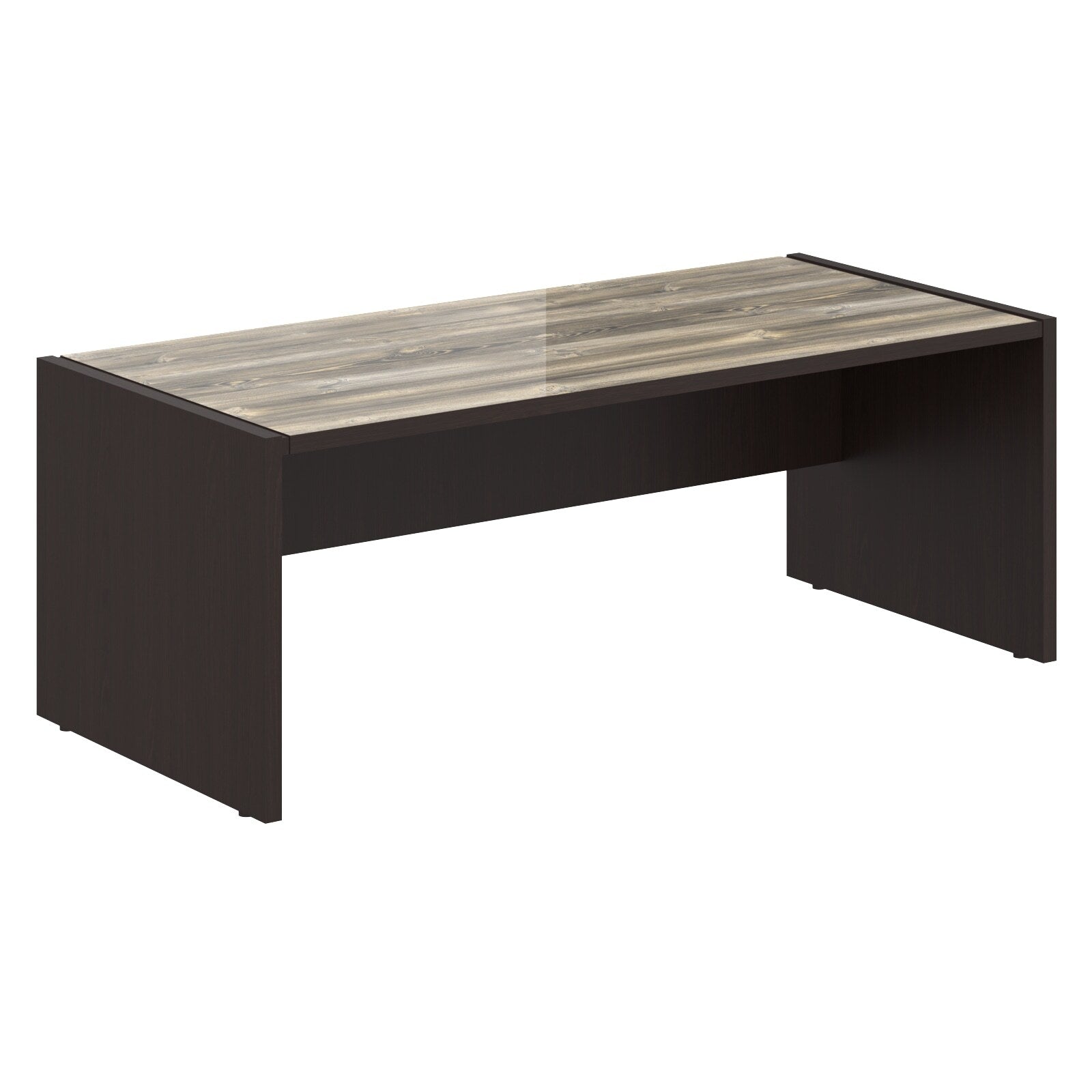 EXECUTIVE RECTANGULAR SHAPE DESK, MADE IN E1 LAMINATE CHIPBOARD, WITH WOODEN MODESTY PANEL AND LEGS by Treejar | Souqify