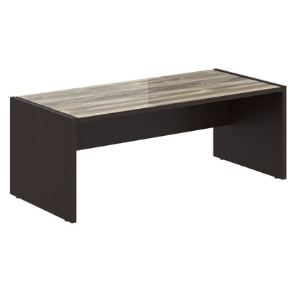 EXECUTIVE RECTANGULAR SHAPE DESK, MADE IN E1 LAMINATE CHIPBOARD, WITH WOODEN MODESTY PANEL AND LEGS by Treejar | Souqify