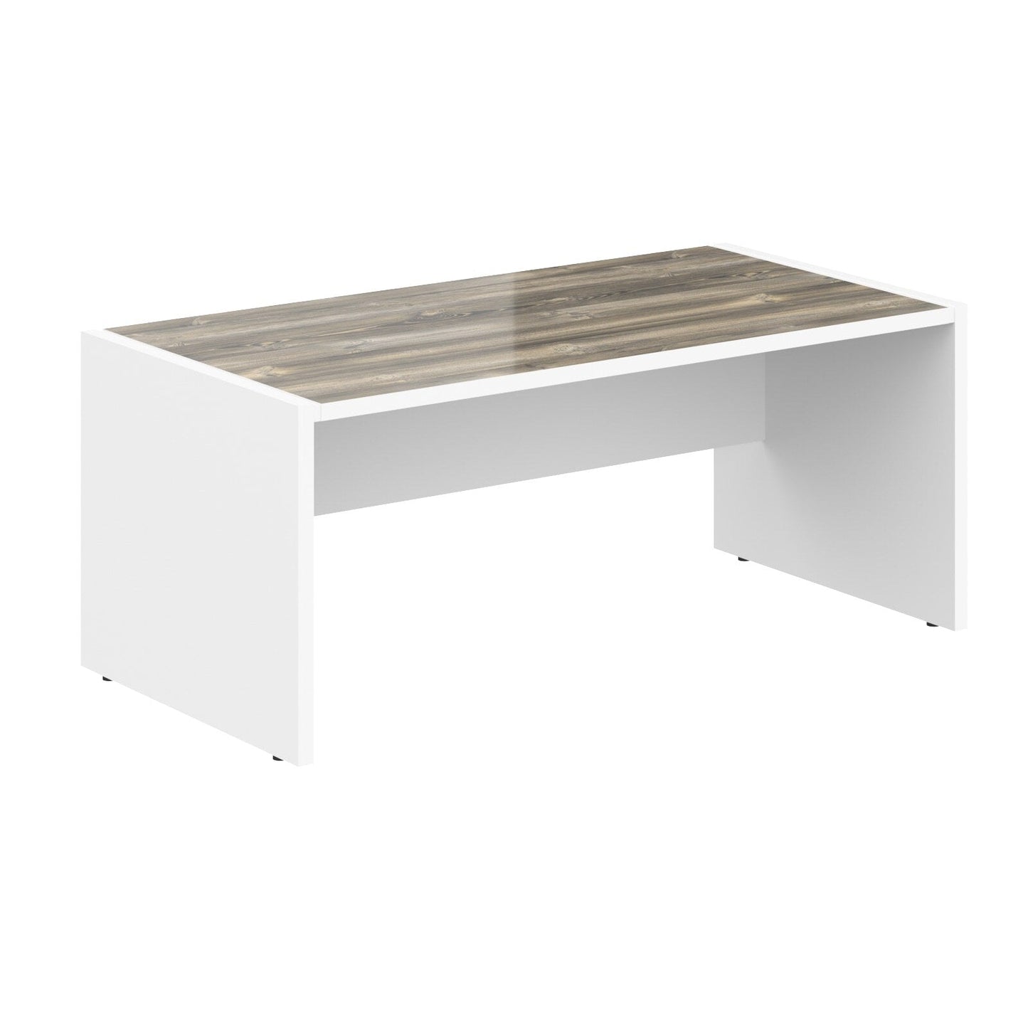 EXECUTIVE RECTANGULAR SHAPE DESK, MADE IN E1 LAMINATE CHIPBOARD, WITH WOODEN MODESTY PANEL AND LEGS by Treejar | Souqify