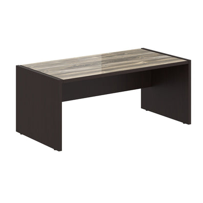 EXECUTIVE RECTANGULAR SHAPE DESK, MADE IN E1 LAMINATE CHIPBOARD, WITH WOODEN MODESTY PANEL AND LEGS by Treejar | Souqify
