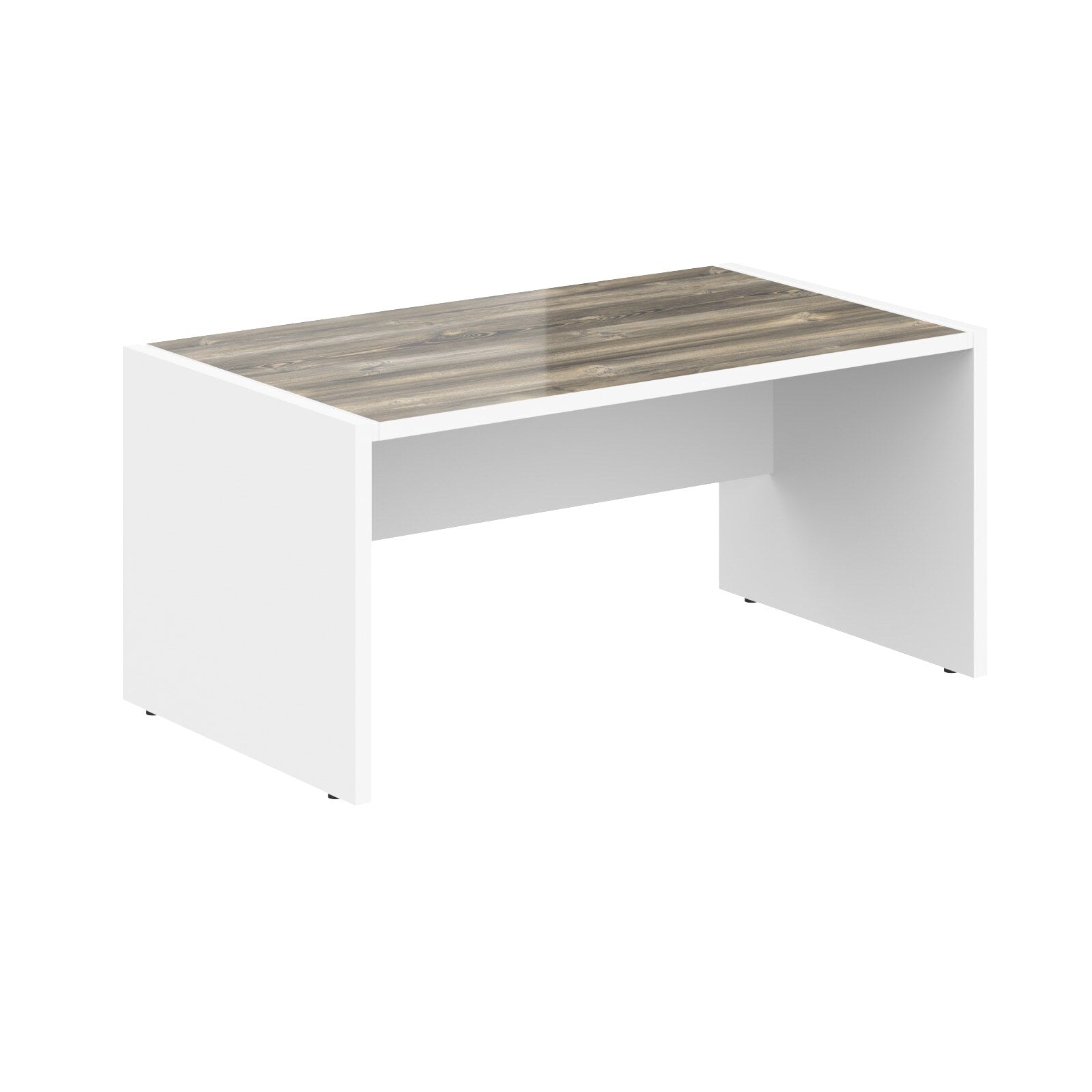 EXECUTIVE RECTANGULAR SHAPE DESK, MADE IN E1 LAMINATE CHIPBOARD, WITH WOODEN MODESTY PANEL AND LEGS by Treejar | Souqify