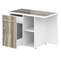 EXECUTIVE RECTANGULAR SHAPE SIDE DESK MADE IN 36MM MFC TOP E1 LAMINATE CHIPBOARD, WITH OPEN SHELFS AND DRAWER by Treejar | Souqify