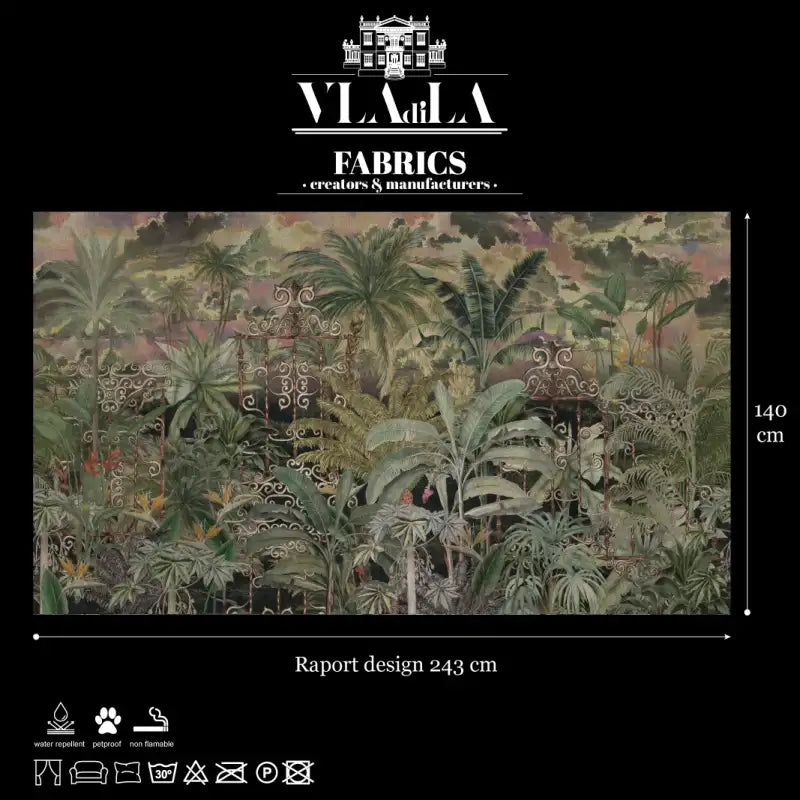 Fabric Isla Noir by Vladila | Souqify