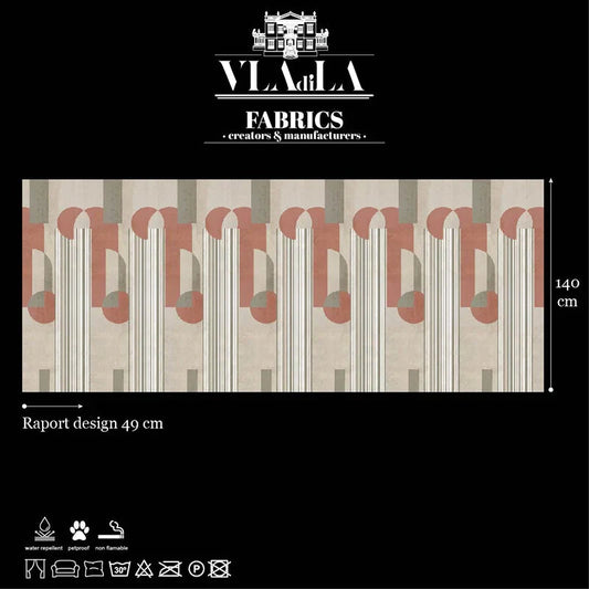 Fabric The Daily Express (red) by Vladila | Souqify