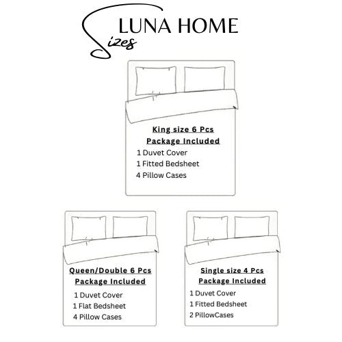Faux Linen King Size 6 Pieces Bedding Set Without Filler, Plain Rust Color. by 5 | Souqify