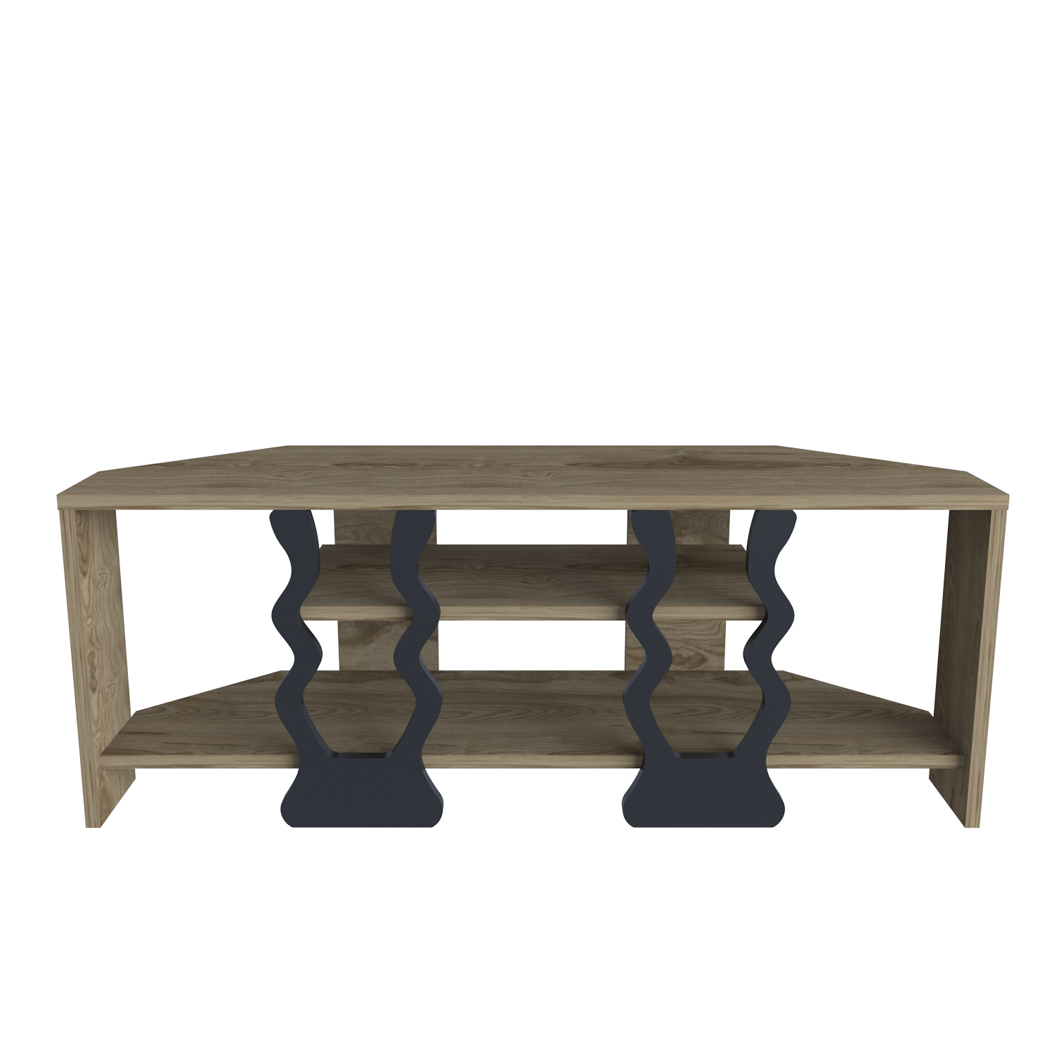 Firal TV UNITESI - OUD OAK AND Black COLOUR by DECOROTIKA | Souqify