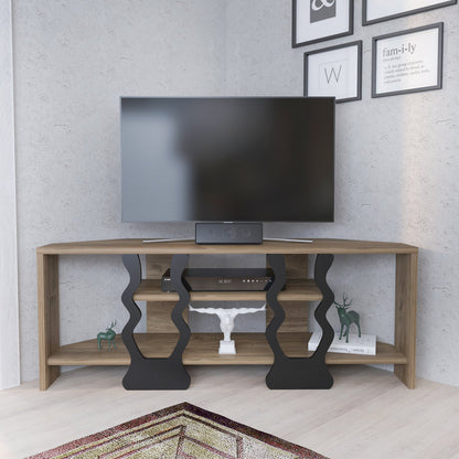 Firal TV UNITESI - Walnut AND Black COLOUR by DECOROTIKA | Souqify