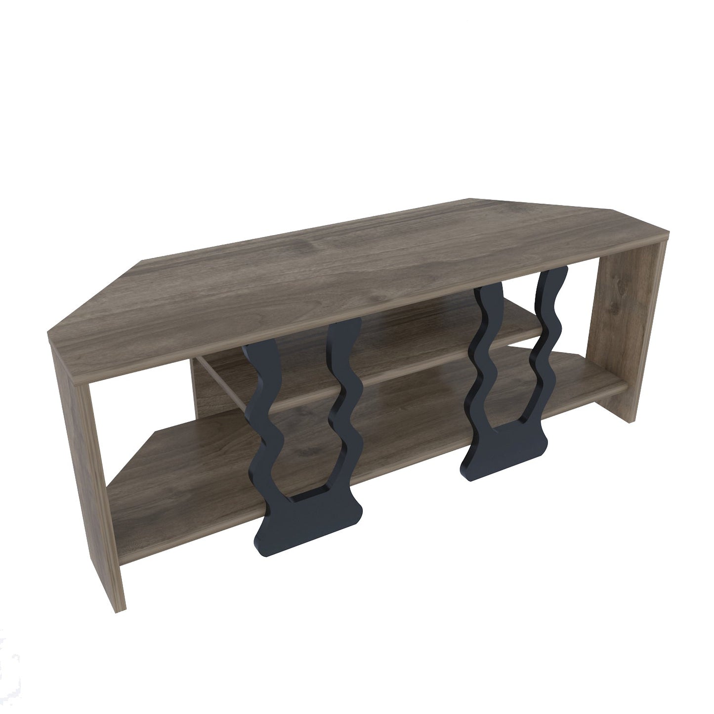 Firal TV UNITESI - Walnut AND Black COLOUR by DECOROTIKA | Souqify