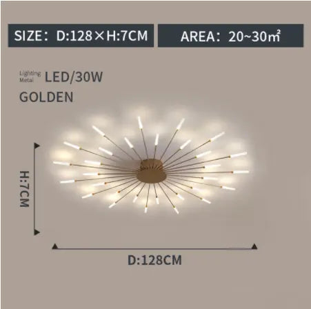fireworks led Ceiling Lamp For Living Room Bedroom Home Modern Led Ceiling Chandelier Lamp Lighting by Zhongsan | Souqify