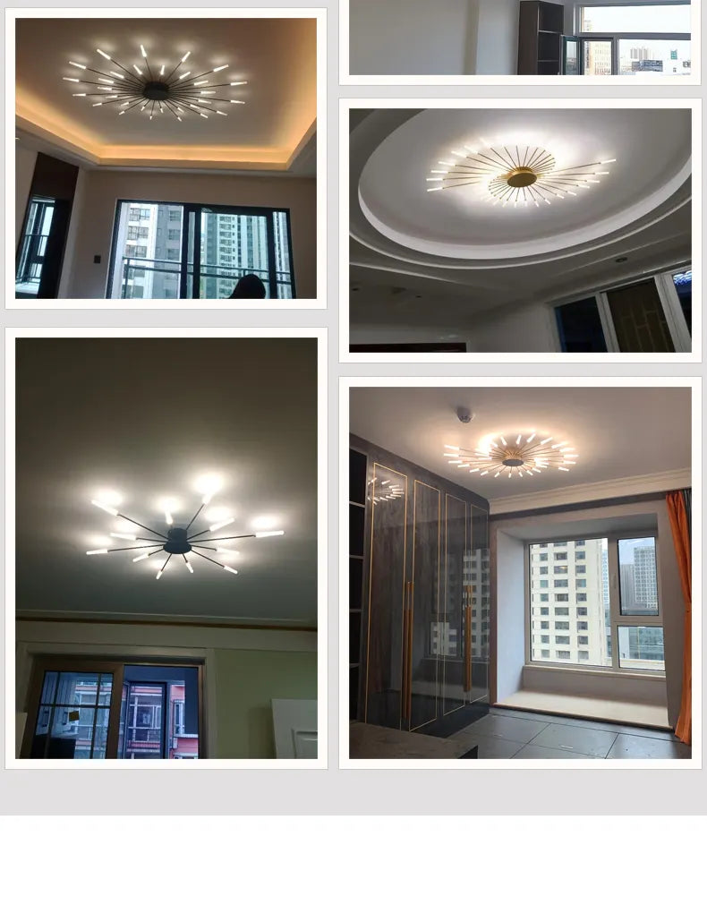 fireworks led Ceiling Lamp For Living Room Bedroom Home Modern Led Ceiling Chandelier Lamp Lighting by Zhongsan | Souqify