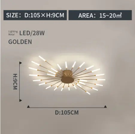 fireworks led Ceiling Lamp For Living Room Bedroom Home Modern Led Ceiling Chandelier Lamp Lighting by Zhongsan | Souqify