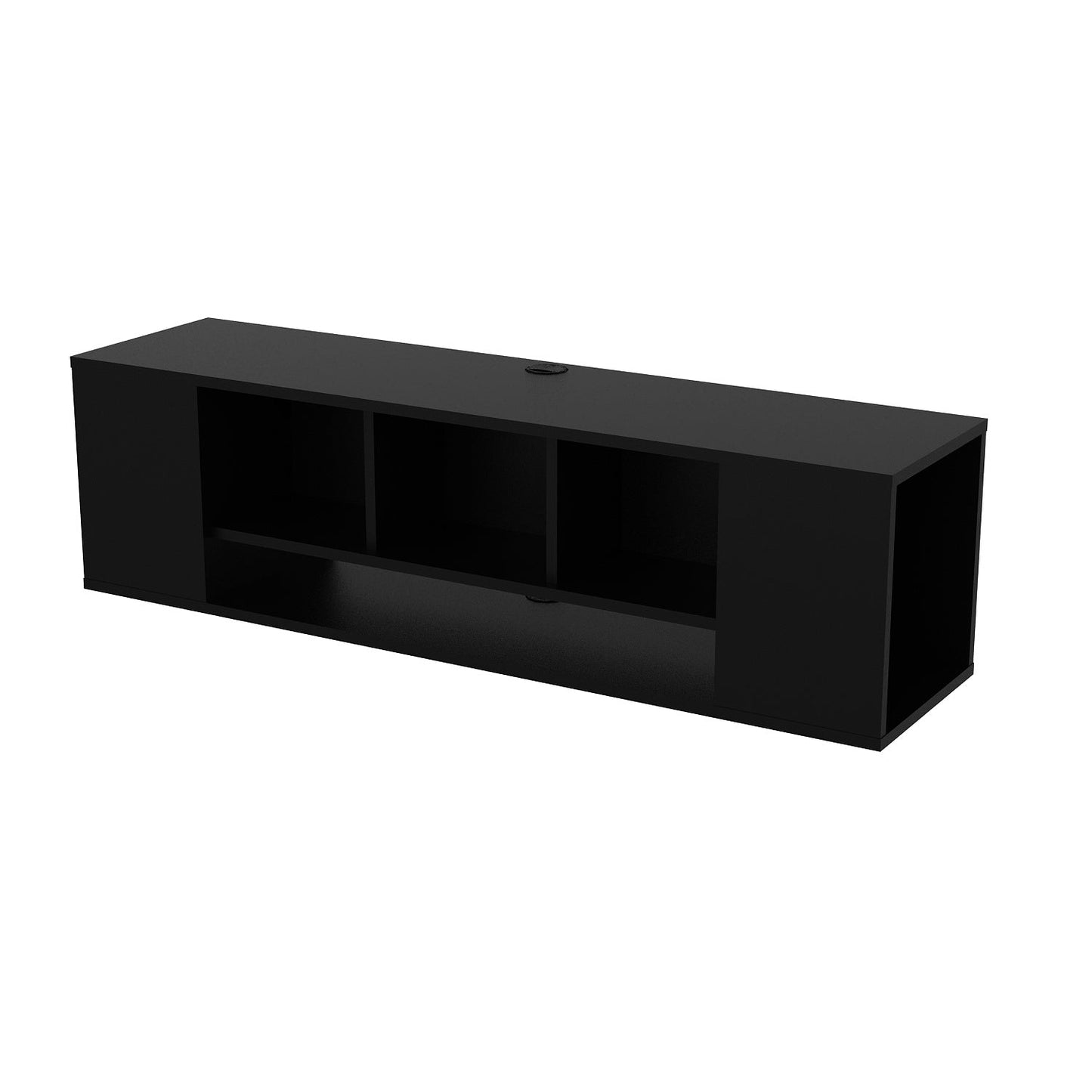 Floating TV Stand Paldi - Black-PAL53FTS03 Black 147 X 40.5 X 14.5 by DECOROTIKA | Souqify