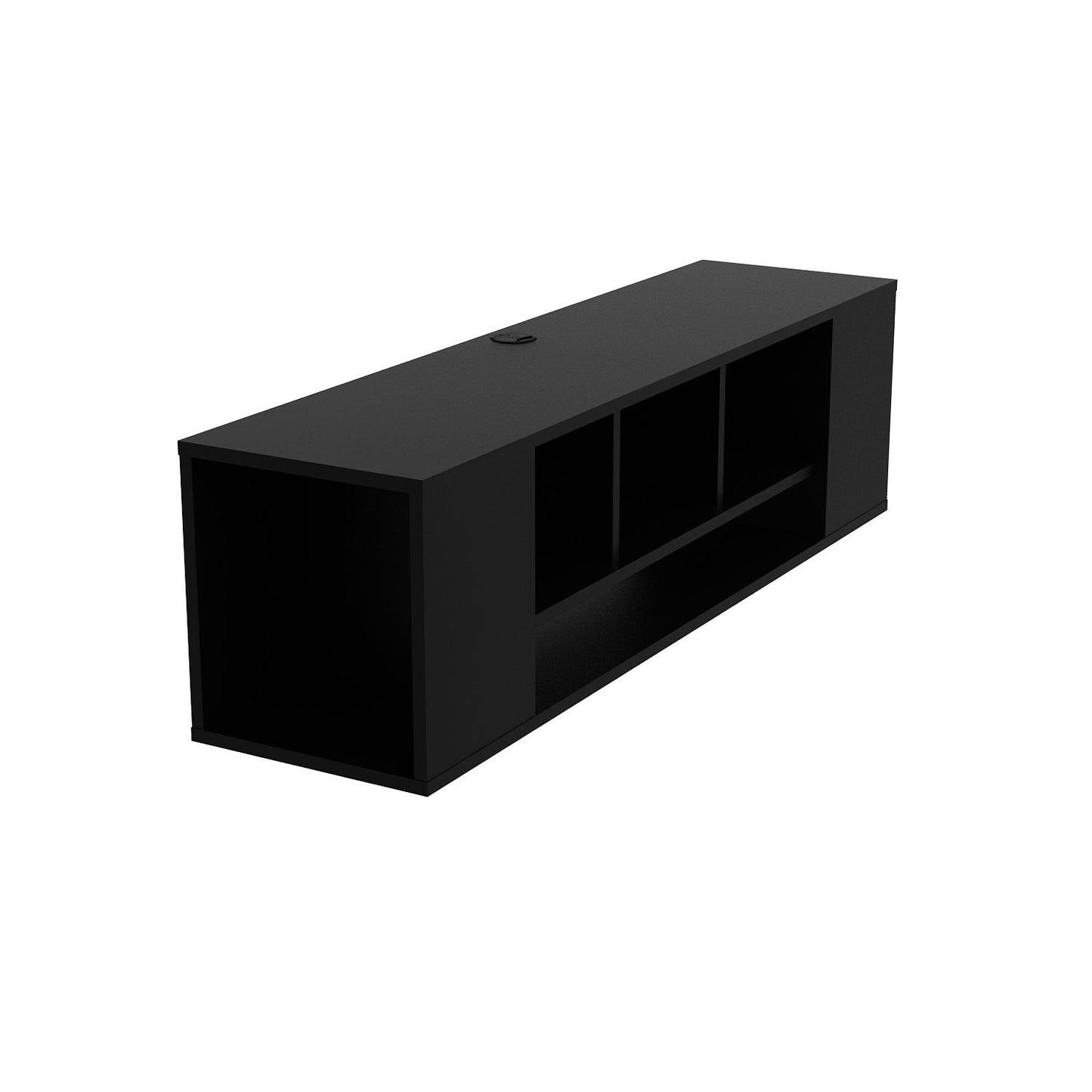 Floating TV Stand Paldi - Black-PAL53FTS03 Black 147 X 40.5 X 14.5 by DECOROTIKA | Souqify