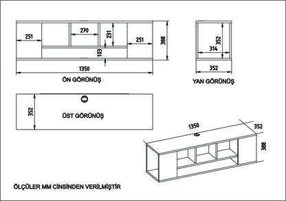 Floating TV Stand Paldi - Black-PAL53FTS03 Black 147 X 40.5 X 14.5 by DECOROTIKA | Souqify