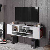 Floating TV Stand Paldi - White-PAL53FTS01 White 147 X 40.5 X 14.5 by DECOROTIKA | Souqify