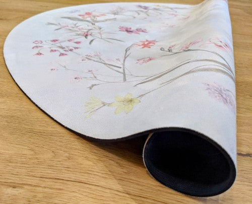 Flower Garden Circle rubber mat Round mat. Dimensions: Ø118cm x 4mm by Dinkids-Gugu the Hero | Souqify