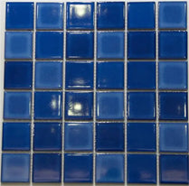 Foshan blue glazed ceramic porcelain swimming pool mosaic tiles by Vivid Tiles | Souqify