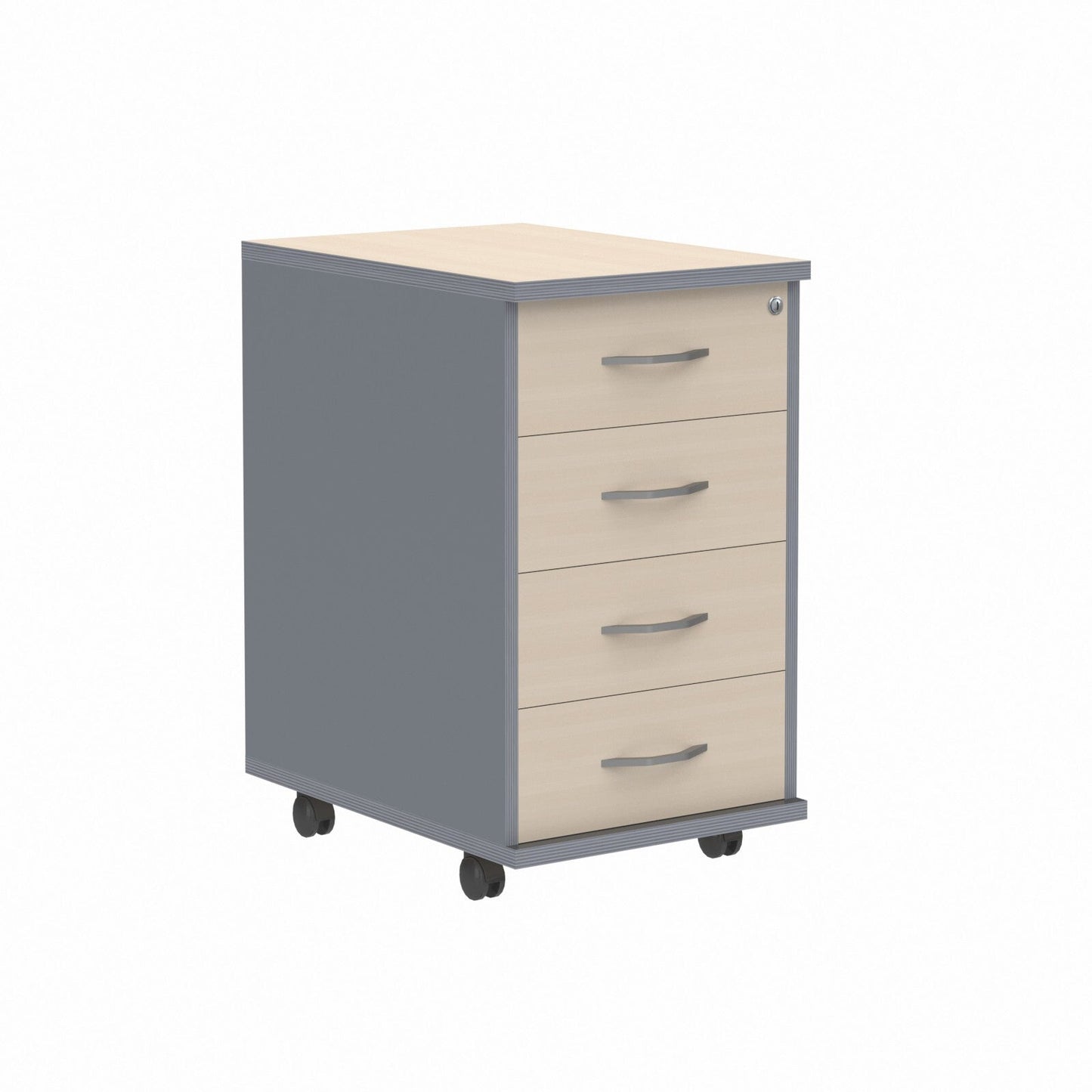 FOUR DRAWER MOBILE PEDESTAL, MADE IN E1 LAMINATE CHIPBOARD by Treejar | Souqify