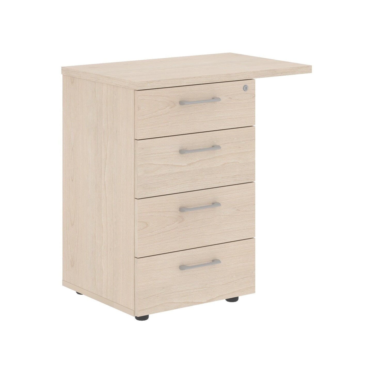 FOUR DRAWER PEDESTAL, MADE IN E1 LAMINATE CHIPBOARD by Treejar | Souqify