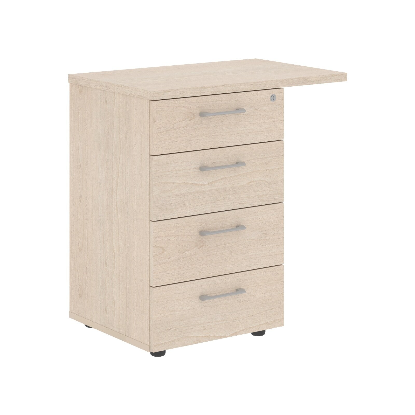 FOUR DRAWER PEDESTAL, MADE IN E1 LAMINATE CHIPBOARD by Treejar | Souqify