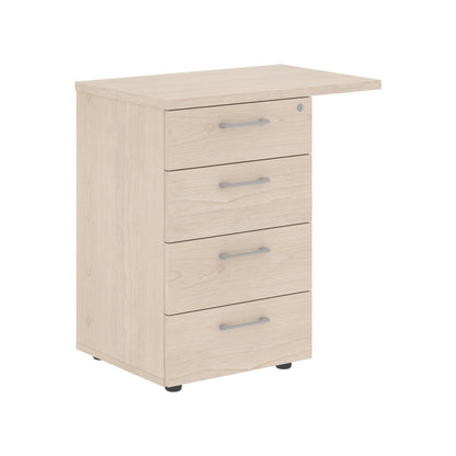 FOUR DRAWER PEDESTAL, MADE IN E1 LAMINATE CHIPBOARD by Treejar | Souqify