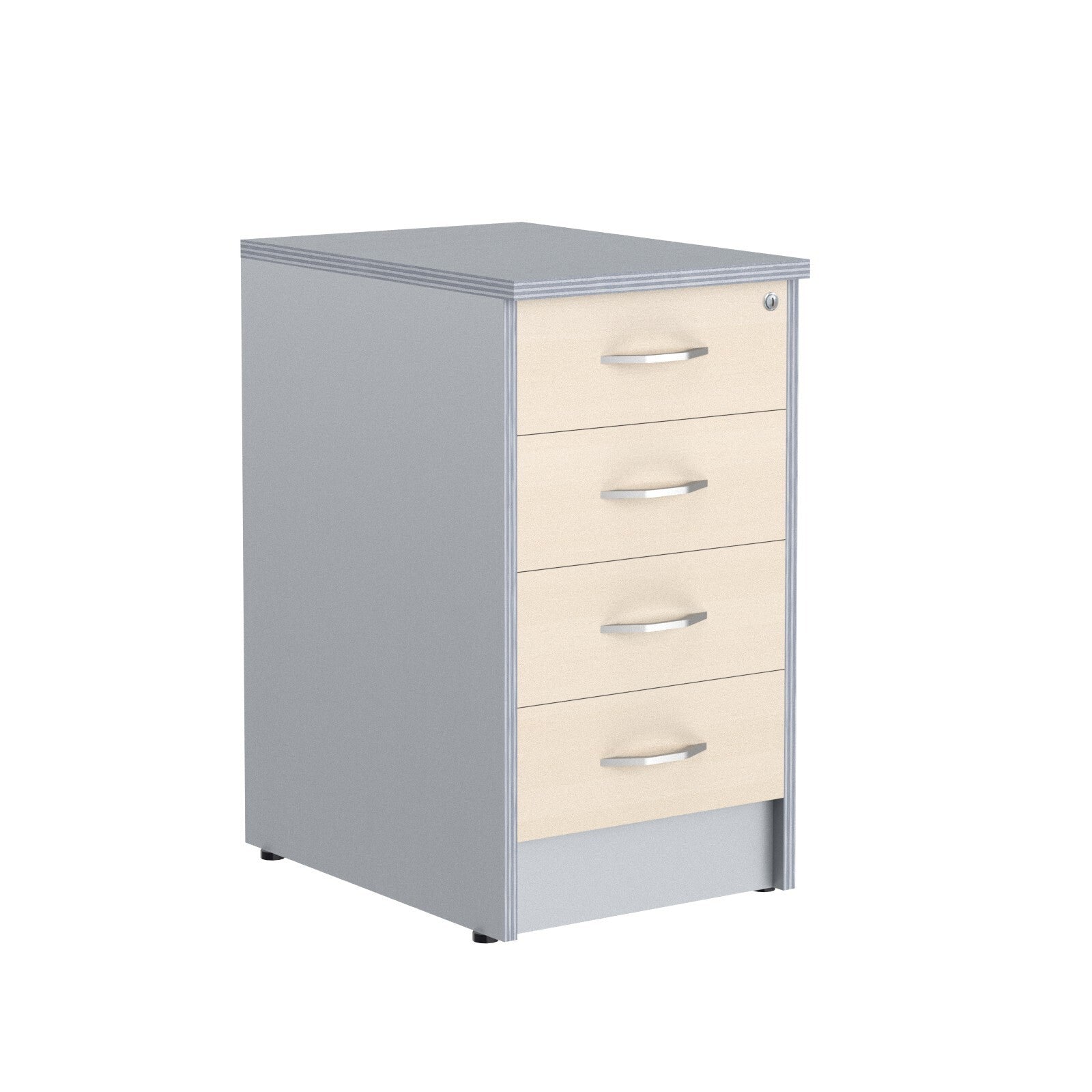 FOUR DRAWER PEDESTAL, MADE IN E1 LAMINATE CHIPBOARD by Treejar | Souqify