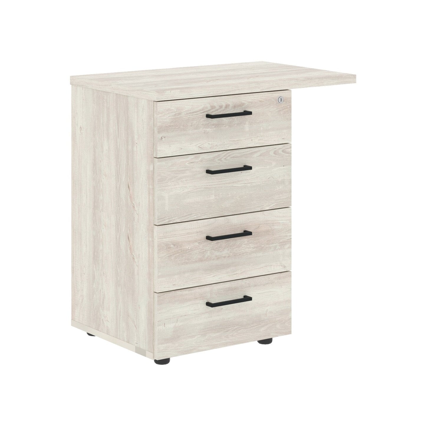 FOUR DRAWER PEDESTAL, MADE IN E1 LAMINATE CHIPBOARD by Treejar | Souqify