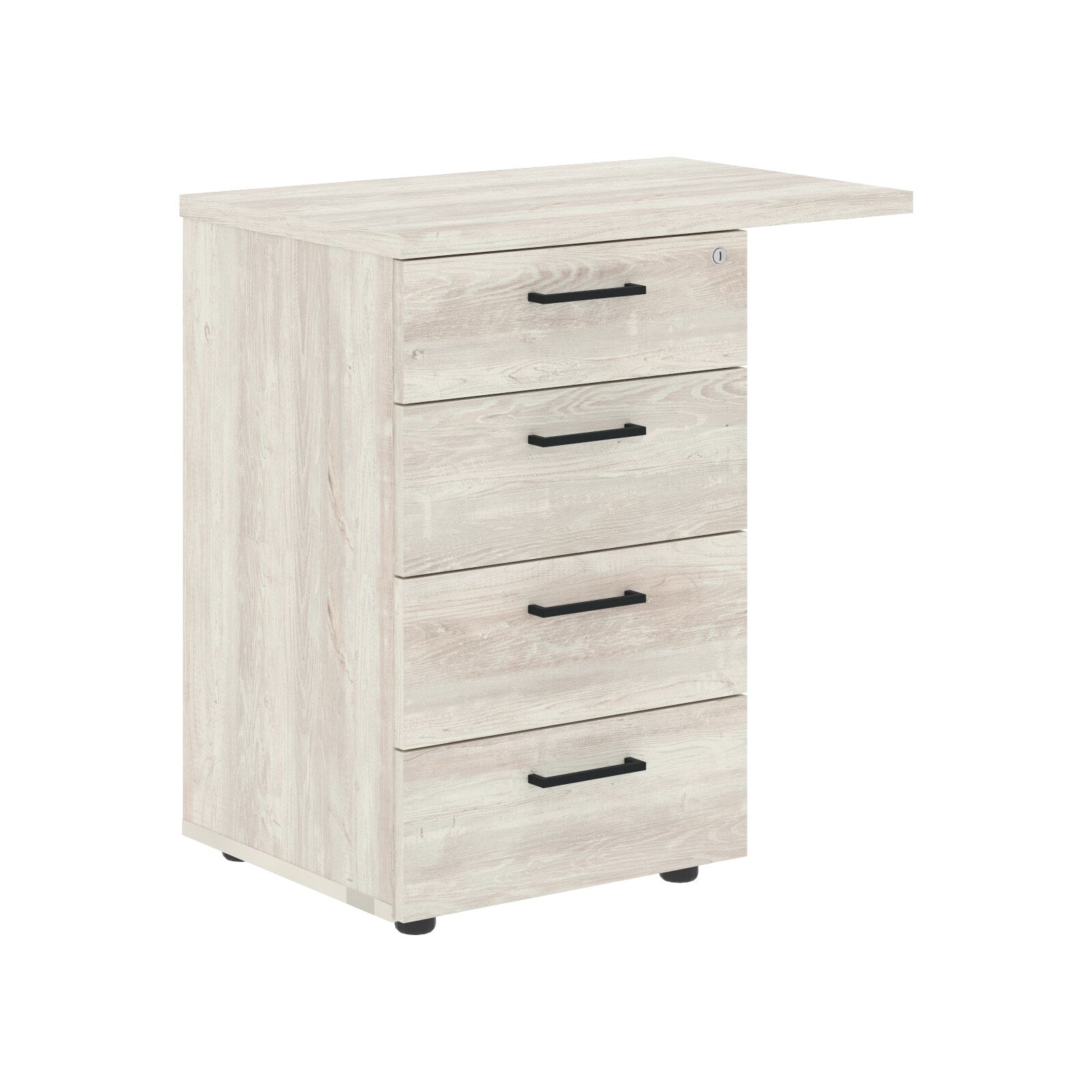 FOUR DRAWER PEDESTAL, MADE IN E1 LAMINATE CHIPBOARD by Treejar | Souqify