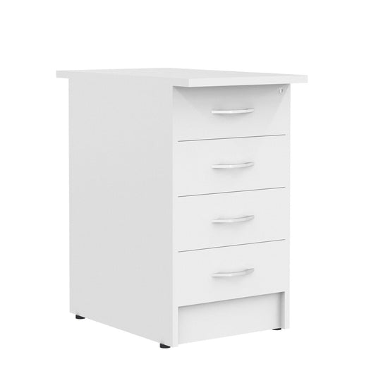 FOUR DRAWER PEDESTAL, MADE IN E1 LAMINATE CHIPBOARD by Treejar | Souqify